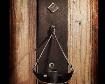 Rustic Hand-forged Candle Sconce