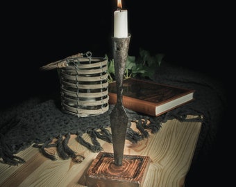 Rustic Viking-Inspired Spear Candle Holder