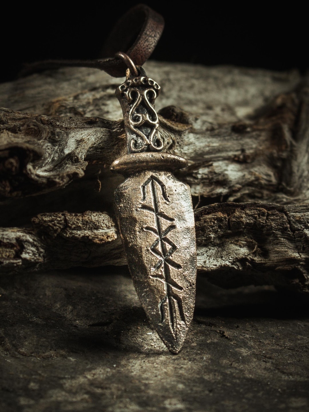 Handcrafted Bronze Viking Dagger Pendant, Norse Rune Amulet - Etsy