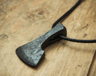 forged viking axe pendant