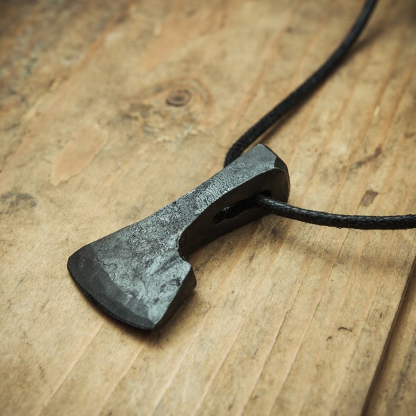 forged viking axe pendant