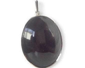 Collier pendentif obsidienne noire, pendentif obsidienne en argent sterling, obsidienne chatoyante, cristal d'obsidienne, pierre de protection, cadeau des fêtes