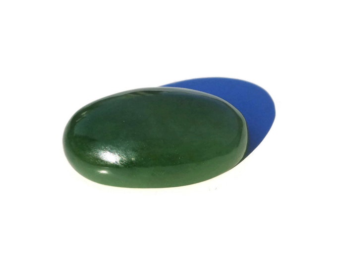 LIQUIDATION SALE! Rich Green Jade Cabochon, 100% Natural Russian Jade, Siberian Green Apple Jade Cabochon, Natural Nephrite DIY Ring, 4.8gr