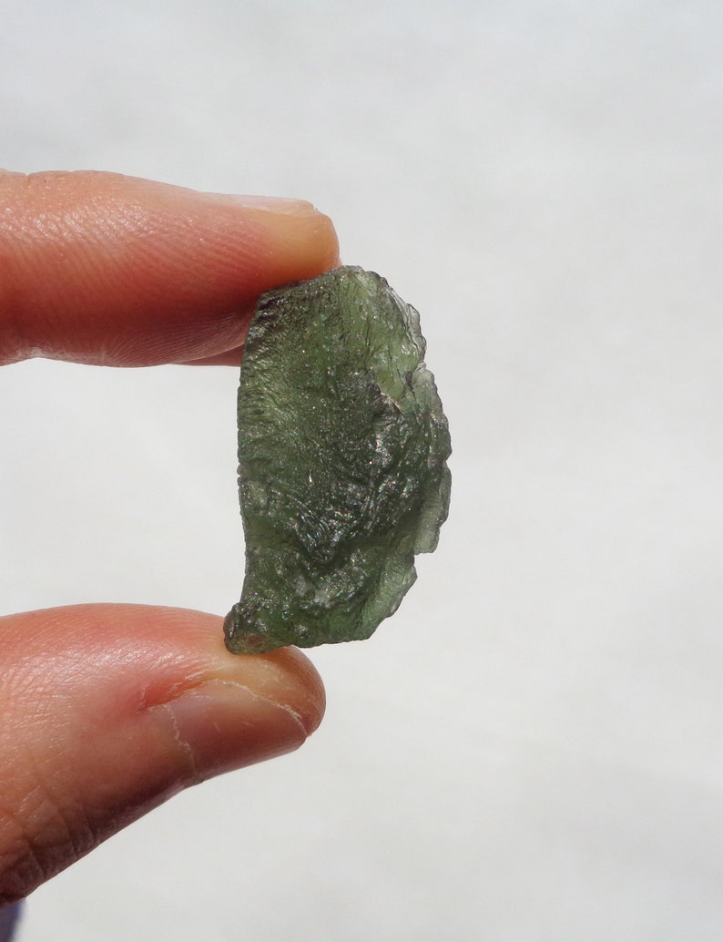 6.6g Moldavite Textite from Czech Republic, Raw Moldavite Crystal, 100% Genuine Moldavite Gemstone, Rough Moldavite Mineral Stone, Meteorite