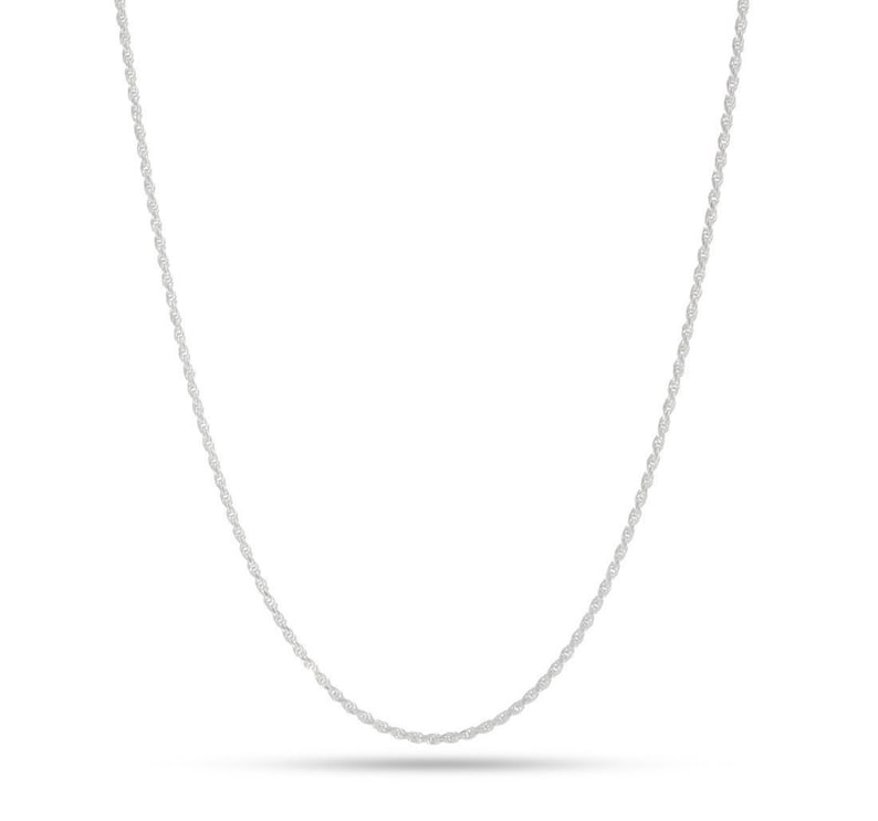 Real Sterling Silver ROPE Chain, Solid 925 Silver Necklace, Italy 925 Silver Pendant Chain, Diamond Cut ROPE Chain 1.2mm-5.6mm Holiday Gift image 3