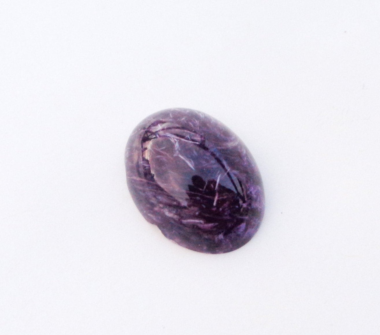 Natural Russian Charoite Pear Shape Loose Cabochon Gemstone Purple Charoite Healing Gemstone For Jewelry Making 60x23x5 mm 64 Cts #MU-403