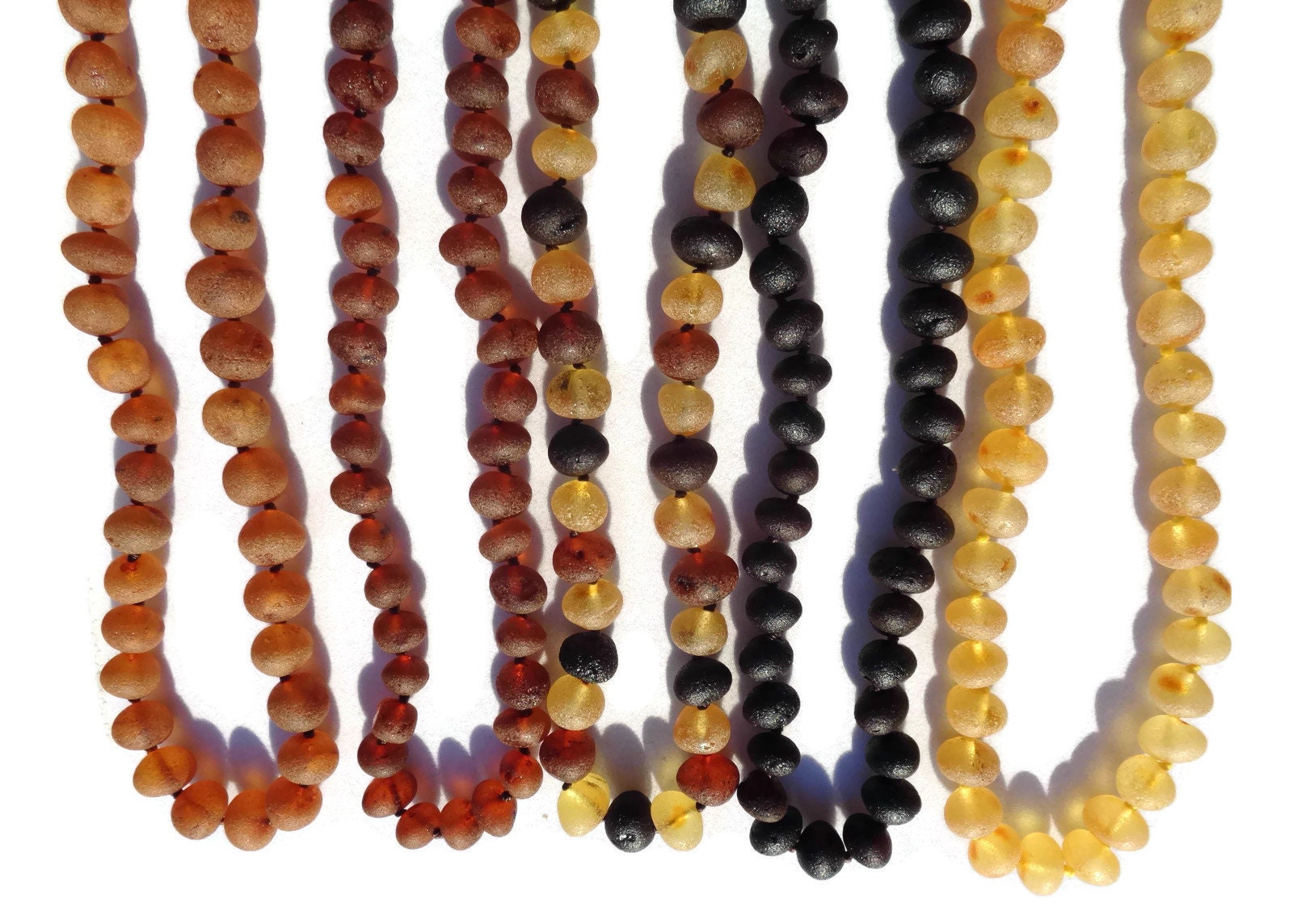 Raw Amber Necklace For Women 30-70 cm BQ Baltic Amber Beaded Necklace Adult Genuine amber beads Honey
