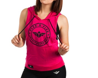 Men/'s Eagle Dumbbell Black Sleeveless Vest Hoodie Workout Gym Fitness Flex Fit