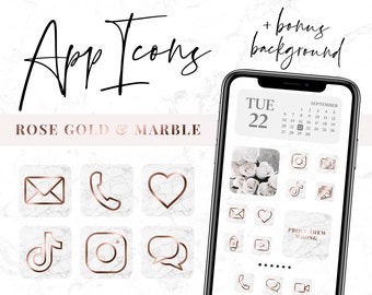 Rose Gold Icons Etsy rose gold icons etsy