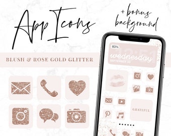 Rose Gold Icons Etsy