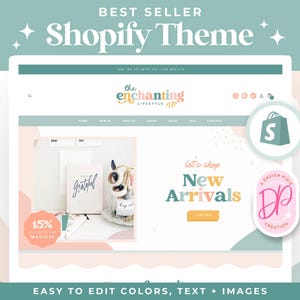 Shopify Theme Template - Pastel Colorful Boutique Design - Enchanting Shopify Website Template - Shopify 2.0 Themes - EN01 Blog Pixie