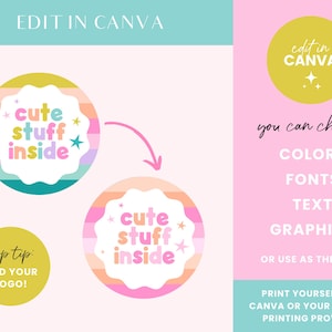 Kleurrijke stickersjablonen voor zakelijke verpakkingen - Canva stickerontwerpen - Afdrukbare stickers - Small Business-labels - CR01 Design Pixie afbeelding 4