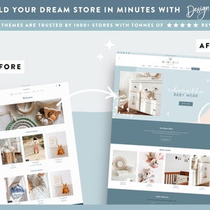 Shopify Theme for Kids Baby Boutique - Shopify Website Template - Blue Canva Banners - Online Boutique - BR01 - Design Pixie image 4