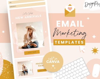 Email Templates Canva - Boho Newsletter Template - Marketing Mailing List Design - Mailchimp - Klaviyo - Sunshine Vibes - SV01 Blog Pixie