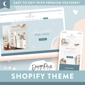 Baby boutique Shopify theme website design