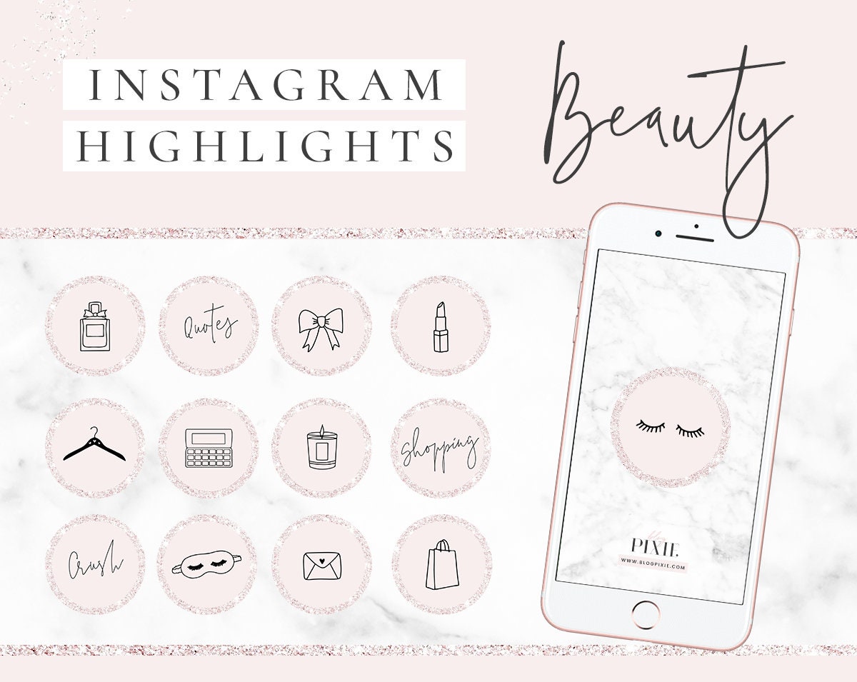 Instagram Story Highlight Icons Beauty Fashion Blogger | Etsy