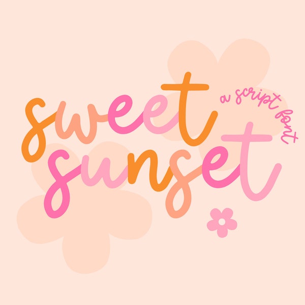 Handwritten Fonts For Cricut - Sweet Sunset Font - Cursive Fonts for Procreate - iPad Font - Lettering Font - ST01 - Blog Pixie