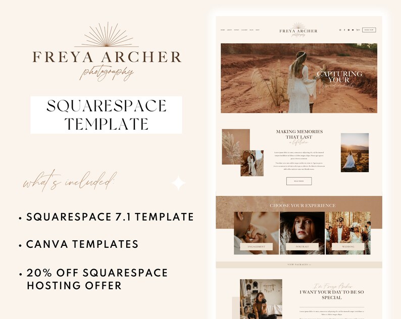 photographer squarespace template