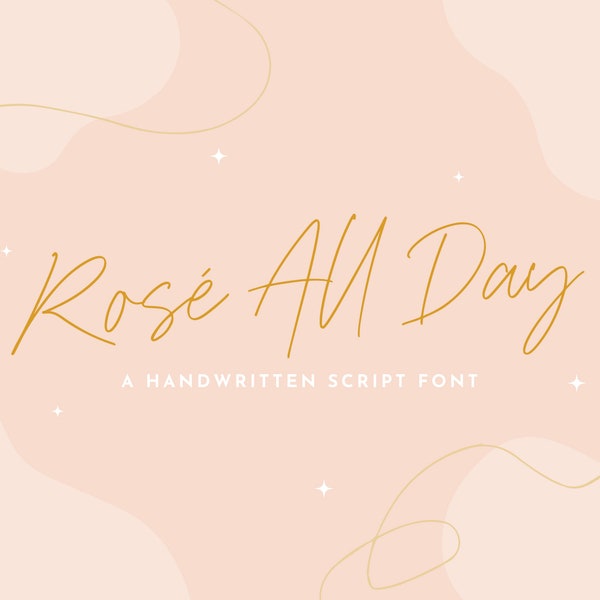 Rosé All Day Script Font - Handwritten Font - Handwriting Fonts Modern - Hand-lettering - Instagram fonts - Website font - SV01 - Blog Pixie