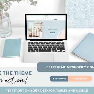 Shopify Theme for Kids Baby Boutique - Shopify Website Template - Blue Canva Banners - Online Boutique - BR01 - Design Pixie image 3