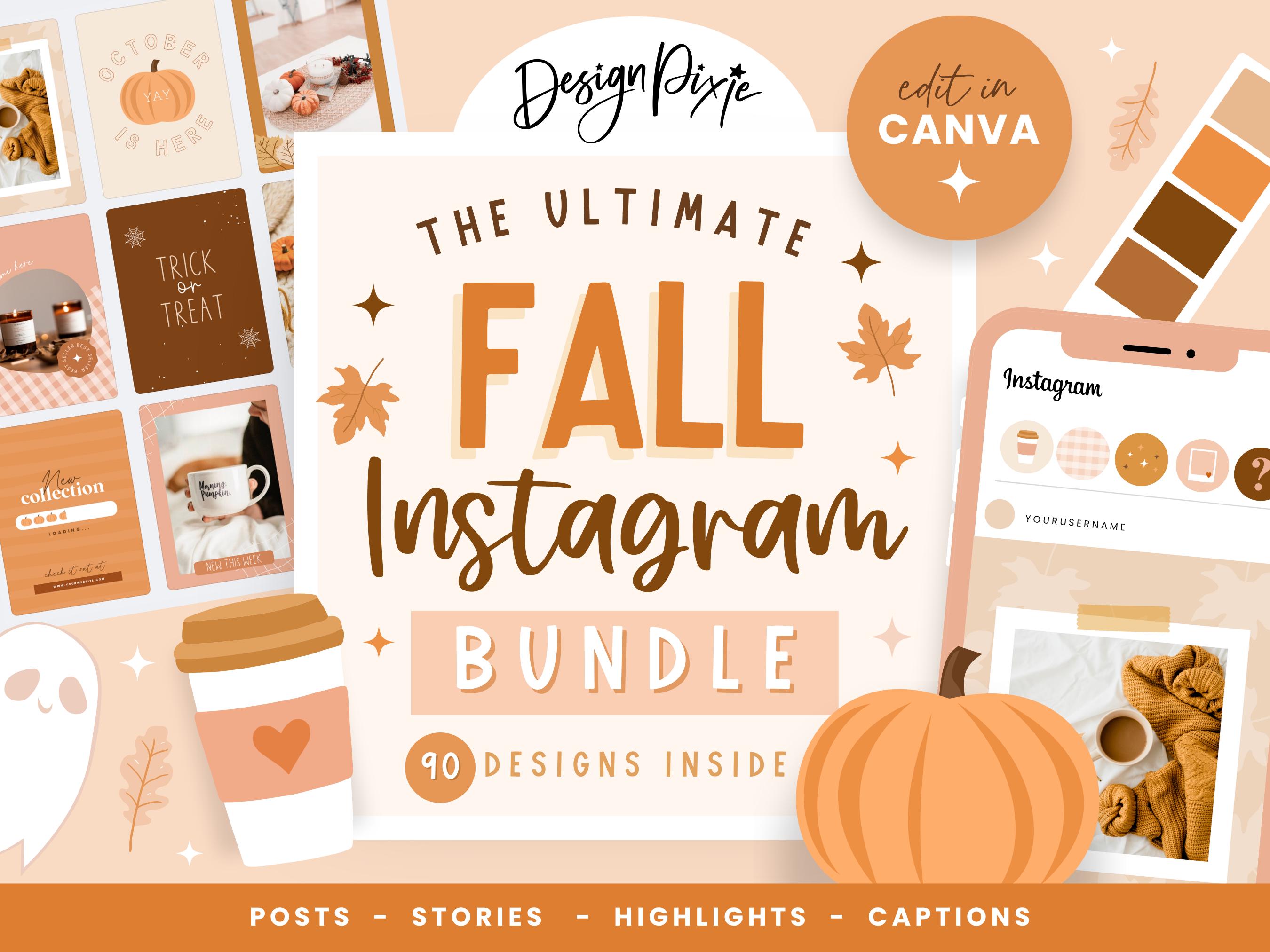 Fall Instagram Model Fall Instagram Templates Canva - Autumn Instagram Story Ideas ...