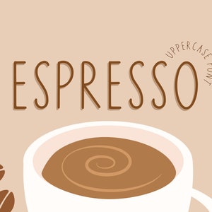 Espresso Font - Lettering Fonts - Uppercase Font for Procreate - Cute Fonts - Instagram Fonts - Blog Pixie