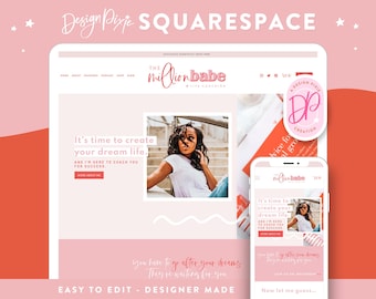Squarespace Template - Coach Business Website - Squarespace 7.1 - Podcast Website Design - Squarespace Website Million Babe MB01 Blog Pixie
