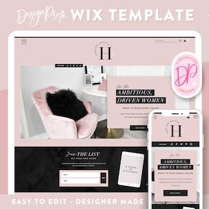 Wix Website Template - Business Coach Social Media Website - Creative Wix Layout - Wix Web Design - Female Entrepreneur - Blog Pixie