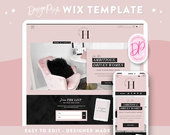 Wix Website Template - Business Coach Social Media Website - Creative Wix Layout - Wix Web Design - Female Entrepreneur - Blog Pixie