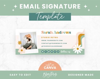 Email Signature Template Canva - Minimalist Business Email Signature ...
