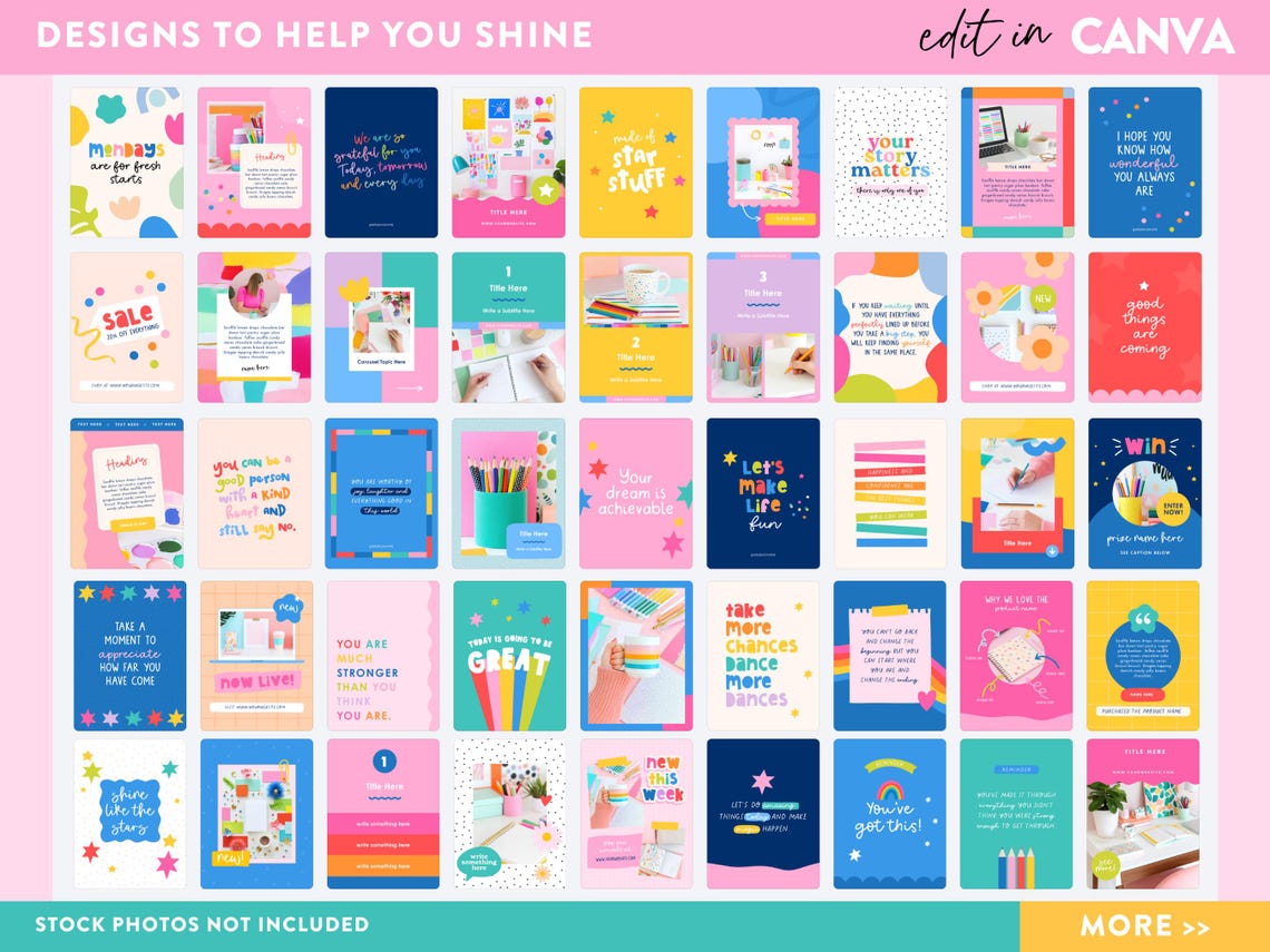 Plantillas coloridas para Instagram - Publicaciones de Canva para ...