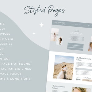 Squarespace Website Template Photography - Squarespace 7.1 Photographer Template - Squarespace Wedding - Website Design - Blog Pixie image 4