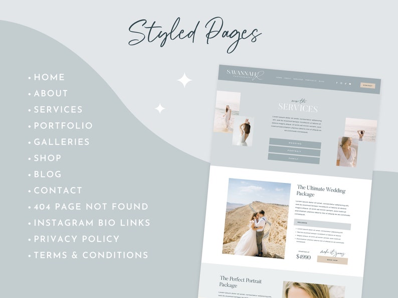 Squarespace Website Template Photography - Squarespace 7.1 Photographer Template - Squarespace Wedding - Website Design - Blog Pixie image 4