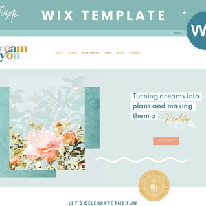 Wix Website Template - Small Business Coach Website - Creative Wix Layout - Wix Web Design - Wix Theme Web Design Dream You DY01 Blog Pixie
