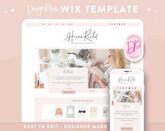 WIX Blog Template - Website Design for Bloggers - WIX Blog Theme - Wix Templates - Feminine Blog Themes - Mom Blog - Mommy Blog - Blog Pixie