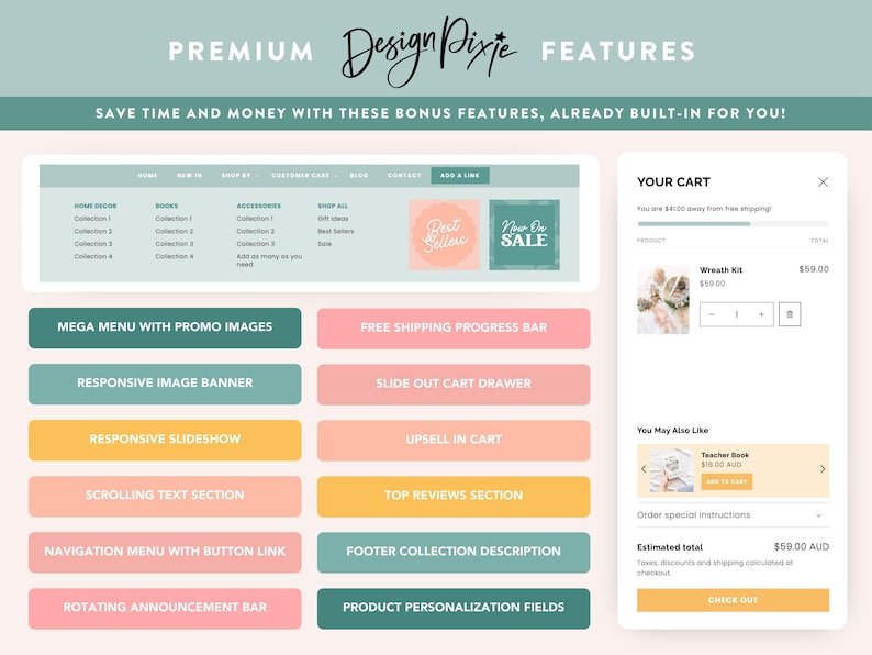 Enchanting Shopify Theme - Pastel Colorful Boutique Design - Shopify Website Template - EN01 Design Pixie image 6