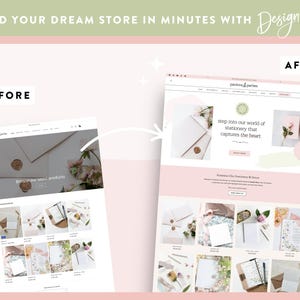Pink Shopify Theme - Pretty Shop Template for Digital Products - Pink Sage Feminine Website Theme - PP01 Design Pixie image 4