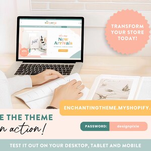 Enchanting Shopify Theme - Pastel Colorful Boutique Design - Shopify Website Template - EN01 Design Pixie image 3