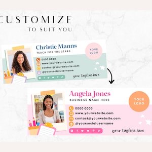 Teacher Email Signature - Back to School Email - Teacher Canva Template ...