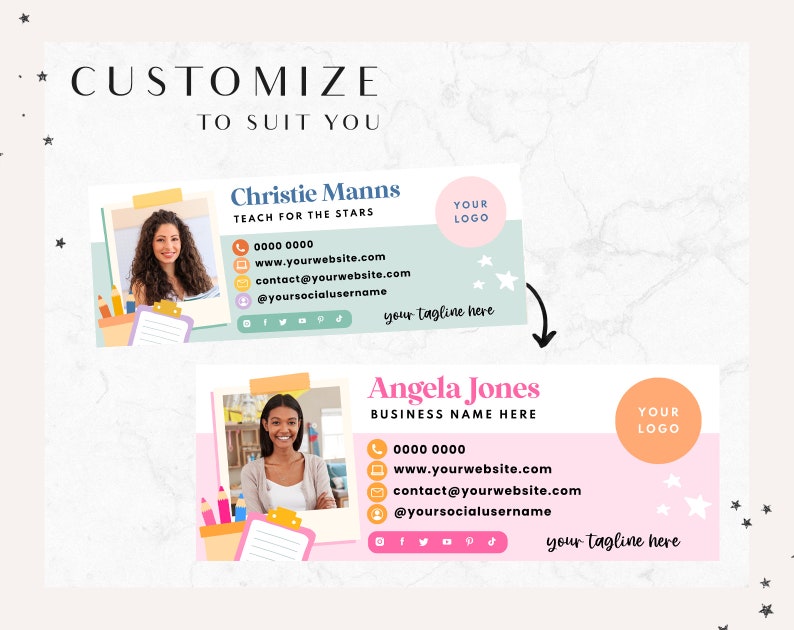 Teacher Email Signature - Back to School Email - Teacher Canva Template ...