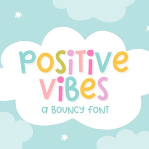 Positive Vibes-lettertype - lettertypen voor belettering - lettertype voor canva - handgeschreven lettertypen - schattige lettertypen voor Procreate - iPad-lettertype - PF01 - Blog Pixie