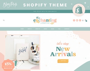 Shopify Theme Template - Pastel Colorful Boutique Design - Shopify Website Template - Shopify Banners - Shopify 2.0 Themes - Blog Pixie