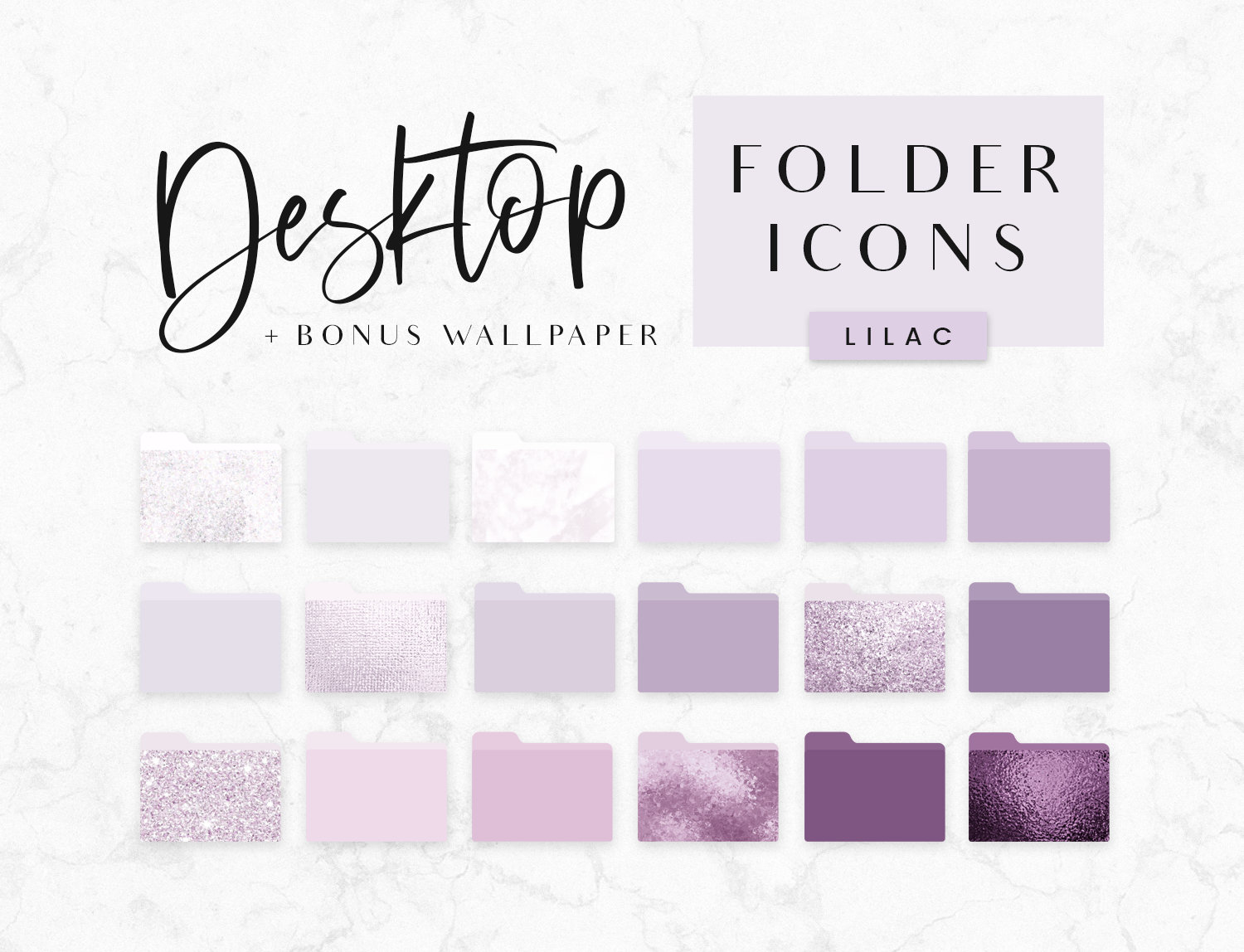 Desktop Folder Icons Purple Aesthetic Mac Icons PC Folder Etsy