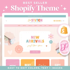 Shopify Theme Template - Colorful Website for Small Business - Shopify Website Design - Shopify Theme for Digital Products - SS01 Blog Pixie