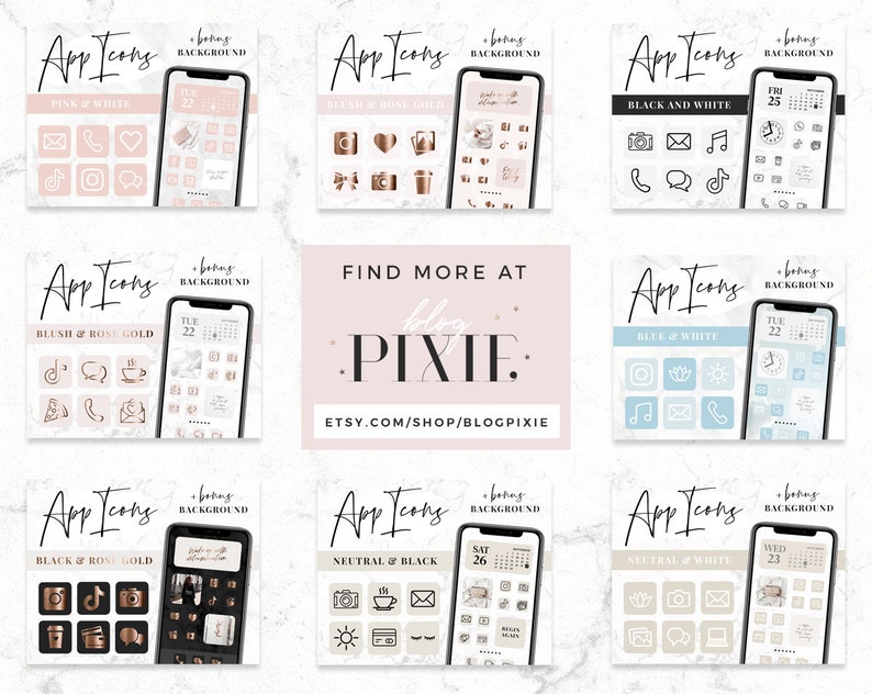 App Icons Rose Gold IOS 14 Blush Pink App Covers IOS 14 Etsy