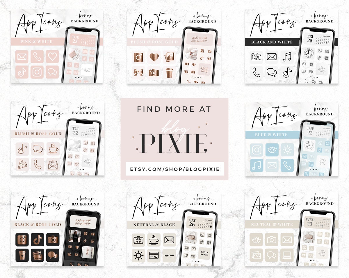 App Icons Rose Gold IOS 14 Blush Pink App Covers IOS 14 Etsy España