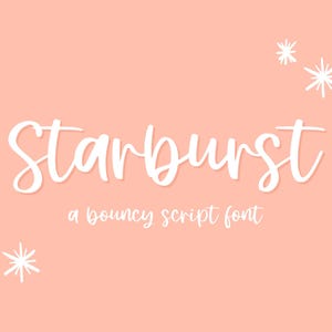 Starburst-lettertype - lettertypen voor Cricut - handgeschreven lettertype - lettertypen voor canvas - Script Fall-lettertypen voor Procreate - Logolettertypen AR01 Design Pixie