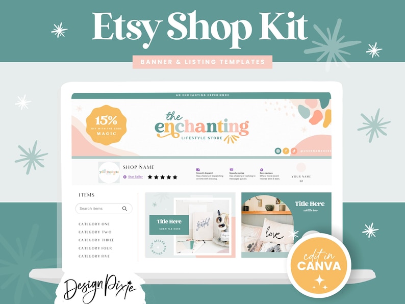 etsy shop banner listing design