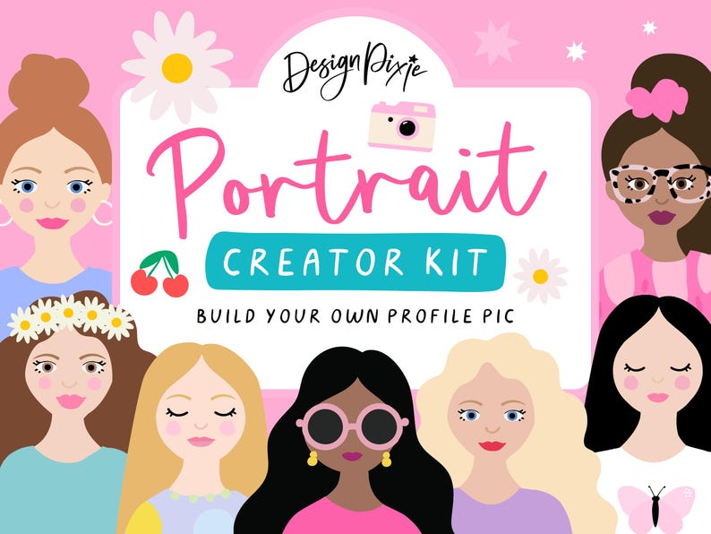 Custom illustrated profile pic creator