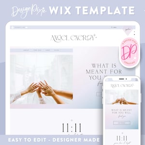 Wix Website Template Spiritual - Wellness Website Design - Creative Wix Layout - Wix Web Design - Angel Energy - Wix Theme - AE01 Blog Pixie